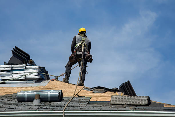 Professional Roof Replacement technician working in New Troy, MI